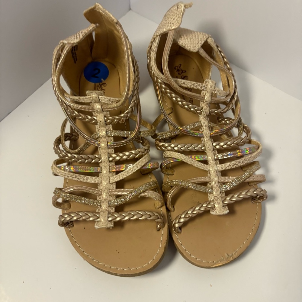 Gold Strappy Sandals